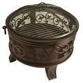 Bluegrass Living 26 Inch. Steel Deep Bowl Fire Pit With Cooking Grid, Weather Cov BFPW26W-CC